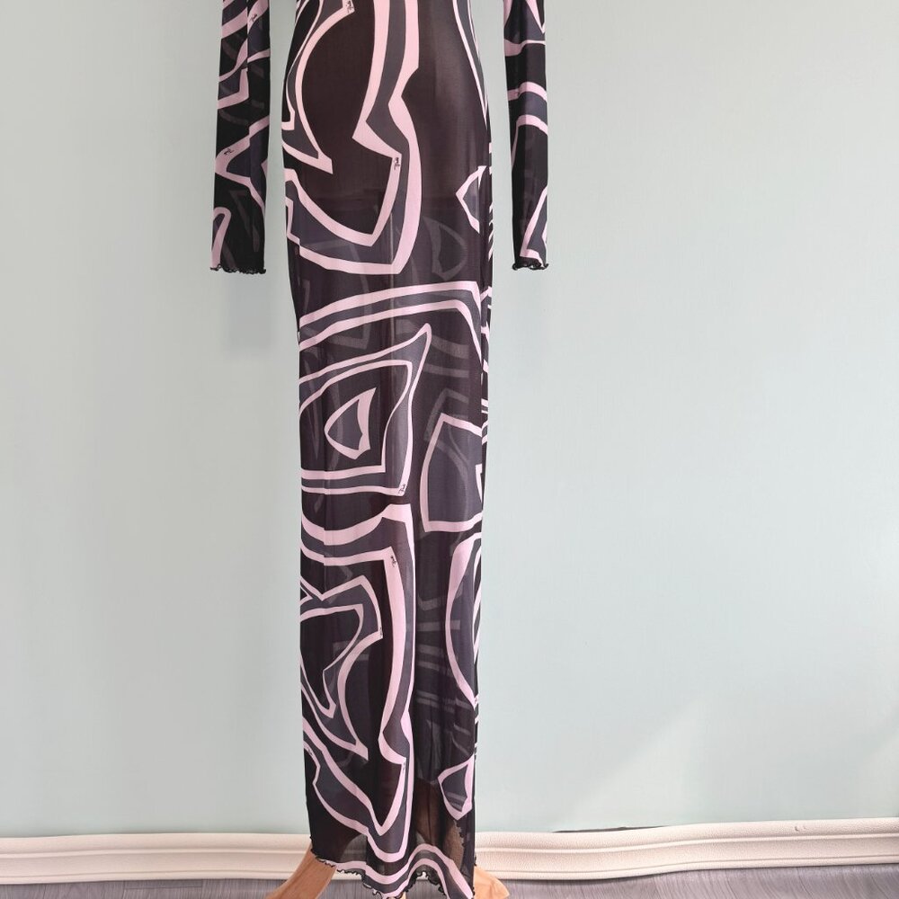 Emilio Pucci labirinto print tulle dress - black - Picture 9 of 14